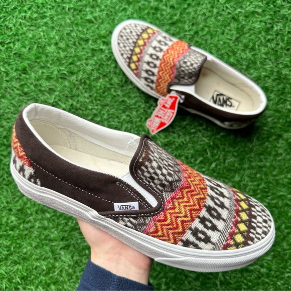 Vans Classic Slip On Fair Aisle Brown - Picture 5 of 10